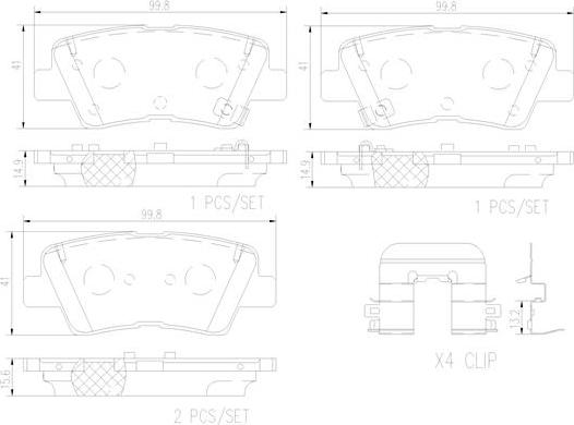 Brembo P30101N - Bremžu uzliku kompl., Disku bremzes www.autospares.lv