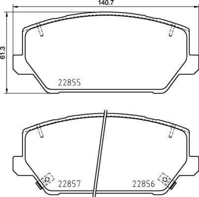 Triscan 92-P1683302 - Тормозные колодки, дисковые, комплект www.autospares.lv