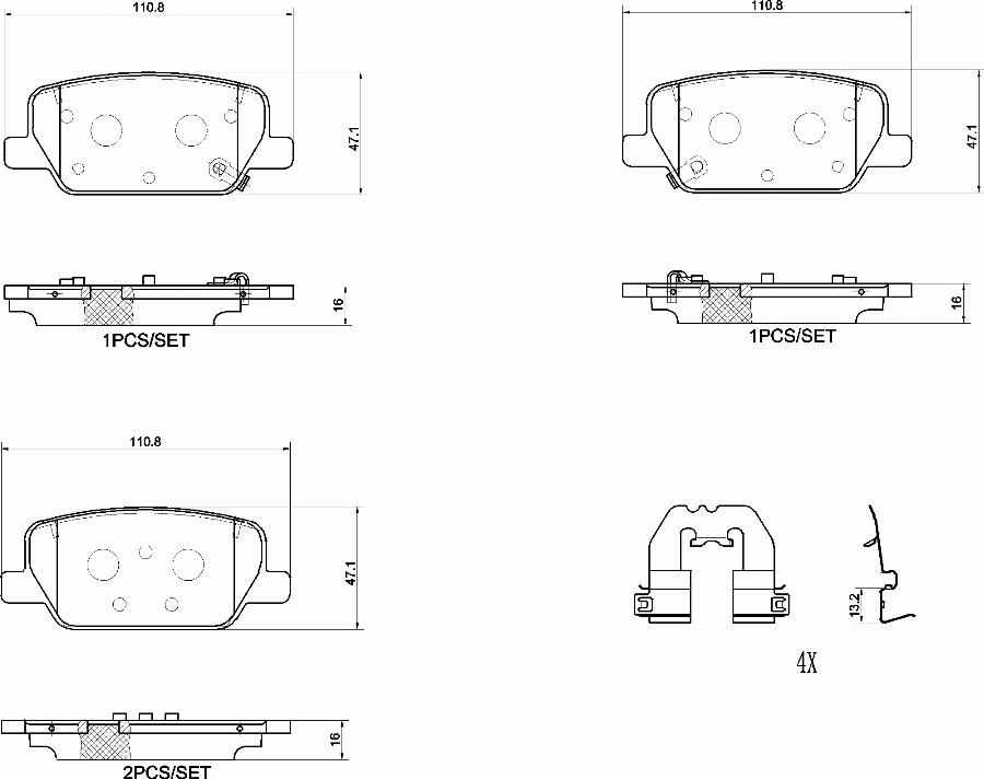 Brembo P30118N - Bremžu uzliku kompl., Disku bremzes www.autospares.lv