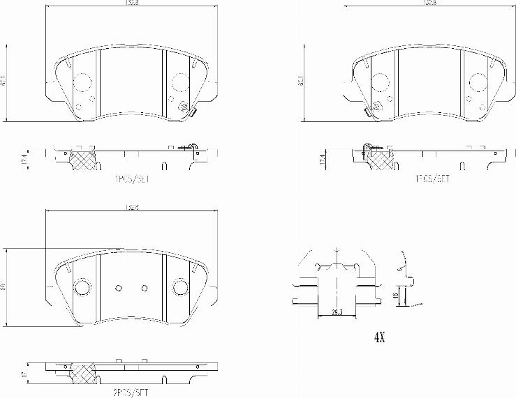 Brembo P30123N - Bremžu uzliku kompl., Disku bremzes www.autospares.lv