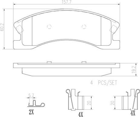 Brembo P37008N - Bremžu uzliku kompl., Disku bremzes www.autospares.lv