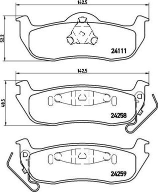 Brembo P 37 011 - Bremžu uzliku kompl., Disku bremzes www.autospares.lv