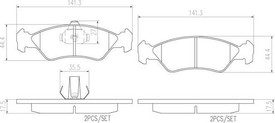 Brembo P24044N - Тормозные колодки, дисковые, комплект www.autospares.lv