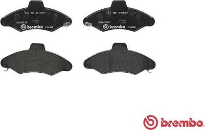 Brembo P 24 045 - Bremžu uzliku kompl., Disku bremzes autospares.lv