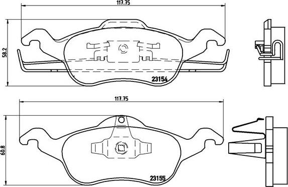 Brembo P 24 046 - Тормозные колодки, дисковые, комплект www.autospares.lv