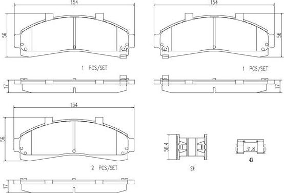 Brembo P24041N - Brake Pad Set, disc brake www.autospares.lv