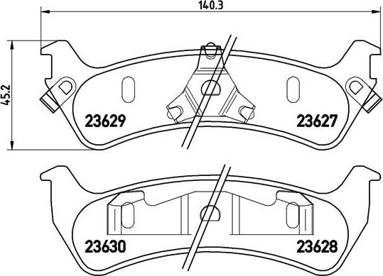 Brembo P 24 042 - Bremžu uzliku kompl., Disku bremzes www.autospares.lv