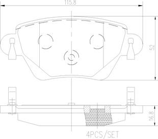 Brembo P24059N - Brake Pad Set, disc brake www.autospares.lv