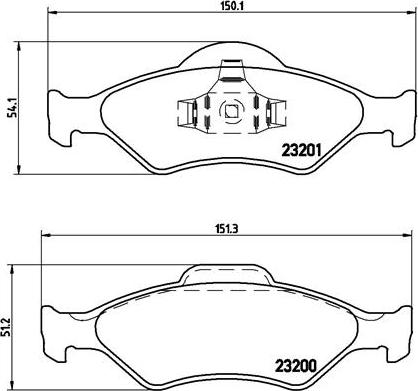 Brembo P 24 054 - Bremžu uzliku kompl., Disku bremzes autospares.lv