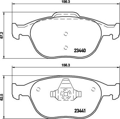 FIT FIT01252 - Тормозные колодки, дисковые, комплект www.autospares.lv