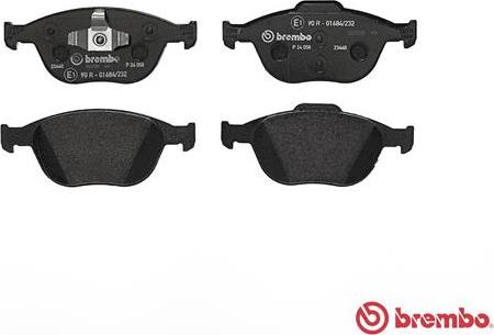 Brembo P 24 058 - Тормозные колодки, дисковые, комплект www.autospares.lv