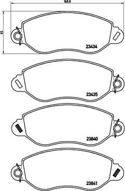 Brembo P 24 053 - Bremžu uzliku kompl., Disku bremzes www.autospares.lv