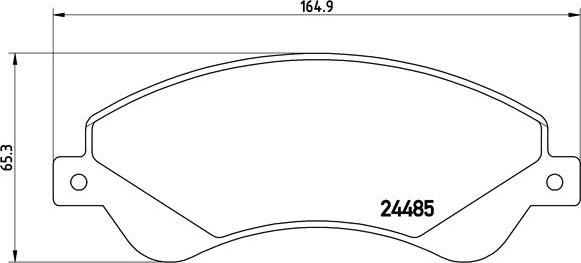 Brembo P 24 065 - Bremžu uzliku kompl., Disku bremzes www.autospares.lv