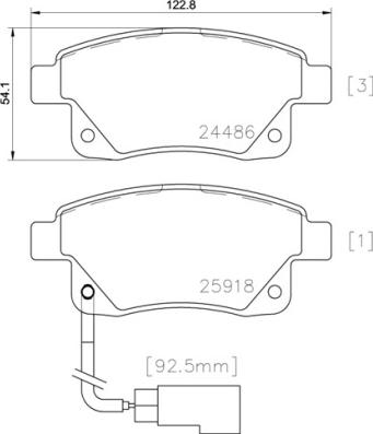 Brembo P 24 066 - Bremžu uzliku kompl., Disku bremzes www.autospares.lv