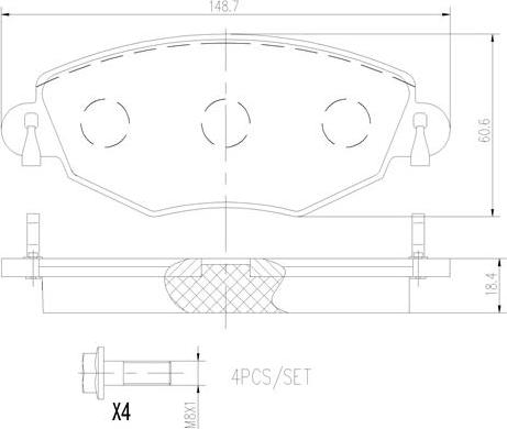 Brembo P24060N - Bremžu uzliku kompl., Disku bremzes autospares.lv