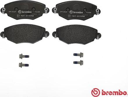 Brembo P 24 060 - Bremžu uzliku kompl., Disku bremzes www.autospares.lv