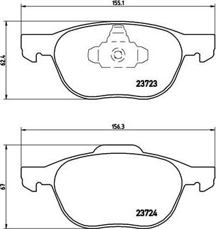 Brembo P 24 061X - Bremžu uzliku kompl., Disku bremzes www.autospares.lv