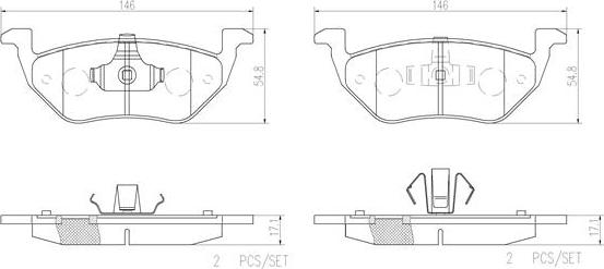 Brembo P24085N - Bremžu uzliku kompl., Disku bremzes www.autospares.lv