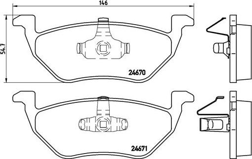 Brembo P 24 085 - Bremžu uzliku kompl., Disku bremzes autospares.lv