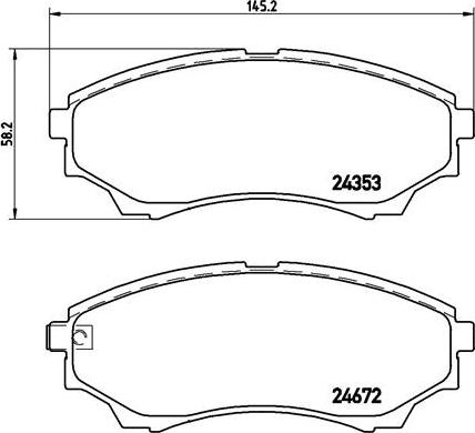 Brembo P 24 086 - Brake Pad Set, disc brake www.autospares.lv