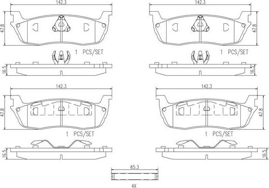 Brembo P24083N - Bremžu uzliku kompl., Disku bremzes www.autospares.lv