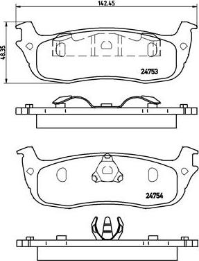 Brembo P 24 083 - Bremžu uzliku kompl., Disku bremzes www.autospares.lv