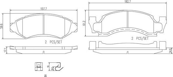 Brembo P24087N - Bremžu uzliku kompl., Disku bremzes www.autospares.lv