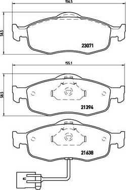 Brembo P 24 034 - Bremžu uzliku kompl., Disku bremzes www.autospares.lv