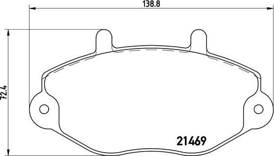 Brembo P 24 033 - Bremžu uzliku kompl., Disku bremzes www.autospares.lv