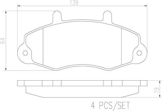 Brembo P24032N - Bremžu uzliku kompl., Disku bremzes autospares.lv