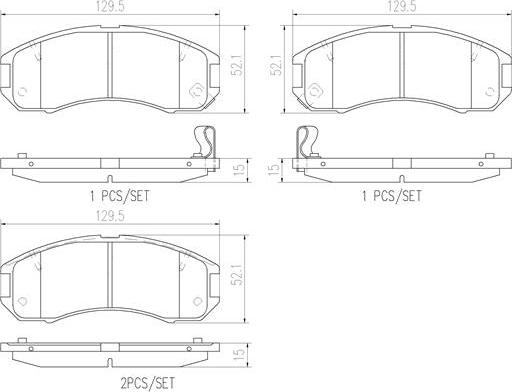 Brembo P24024N - Brake Pad Set, disc brake www.autospares.lv