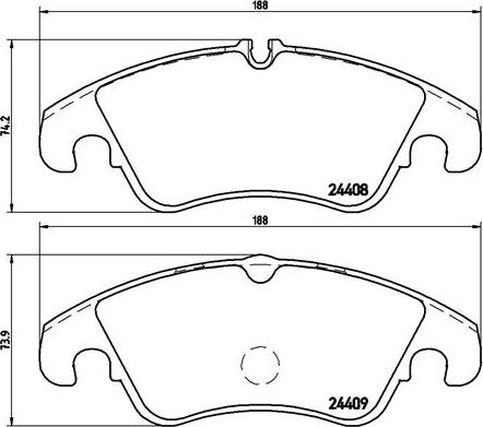 Protechnic PRP1450 - Тормозные колодки, дисковые, комплект www.autospares.lv