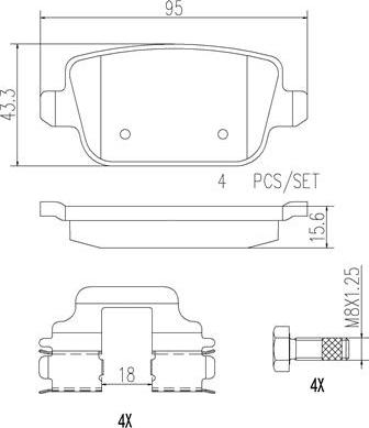 Brembo P24075N - Bremžu uzliku kompl., Disku bremzes www.autospares.lv