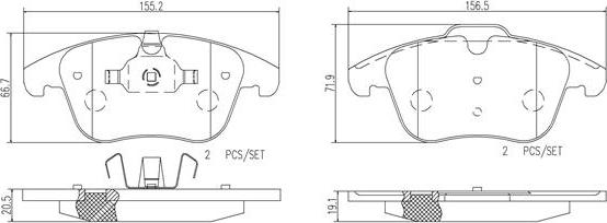 Brembo P24076N - Bremžu uzliku kompl., Disku bremzes www.autospares.lv