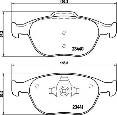 Brembo P 24 071 - Bremžu uzliku kompl., Disku bremzes www.autospares.lv