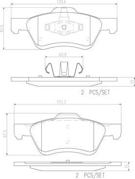 Brembo P24159N - Bremžu uzliku kompl., Disku bremzes autospares.lv