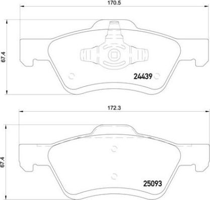 Brembo P 24 159 - Bremžu uzliku kompl., Disku bremzes autospares.lv