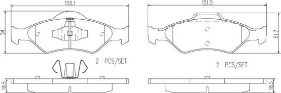 Brembo P24156N - Bremžu uzliku kompl., Disku bremzes www.autospares.lv