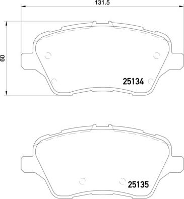 Brembo P 24 151X - Bremžu uzliku kompl., Disku bremzes autospares.lv