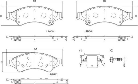 Brembo P24153N - Bremžu uzliku kompl., Disku bremzes autospares.lv