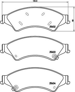 Brembo P 24 153X - Bremžu uzliku kompl., Disku bremzes autospares.lv