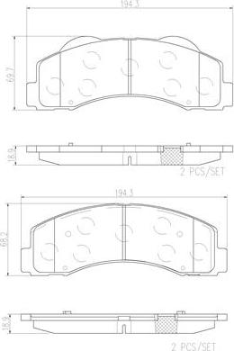 Brembo P24166N - Bremžu uzliku kompl., Disku bremzes www.autospares.lv