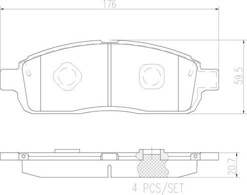 Brembo P24167N - Bremžu uzliku kompl., Disku bremzes www.autospares.lv