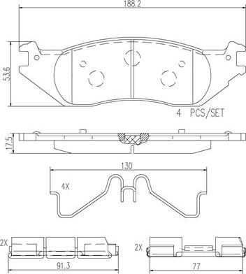 Brembo P24114N - Bremžu uzliku kompl., Disku bremzes www.autospares.lv