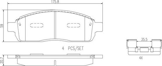 Brembo P24112N - Bremžu uzliku kompl., Disku bremzes www.autospares.lv