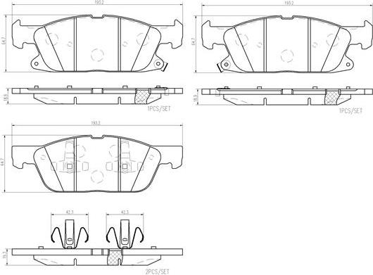 Brembo P24188N - Bremžu uzliku kompl., Disku bremzes www.autospares.lv