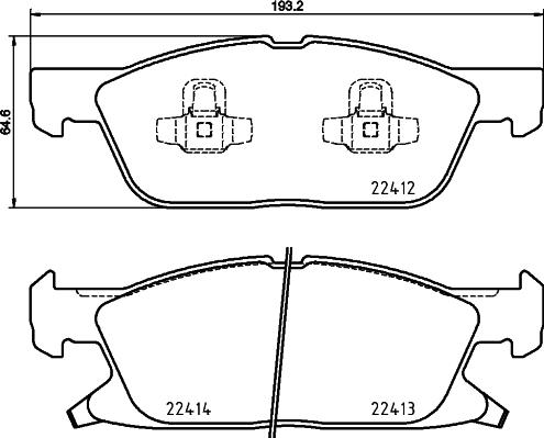 Brembo P 24 188 - Bremžu uzliku kompl., Disku bremzes autospares.lv