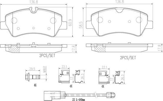 Brembo P24187N - Bremžu uzliku kompl., Disku bremzes autospares.lv