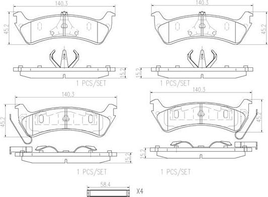 Brembo P24216N - Bremžu uzliku kompl., Disku bremzes autospares.lv