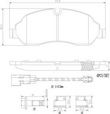 Brembo P24171N - Bremžu uzliku kompl., Disku bremzes autospares.lv